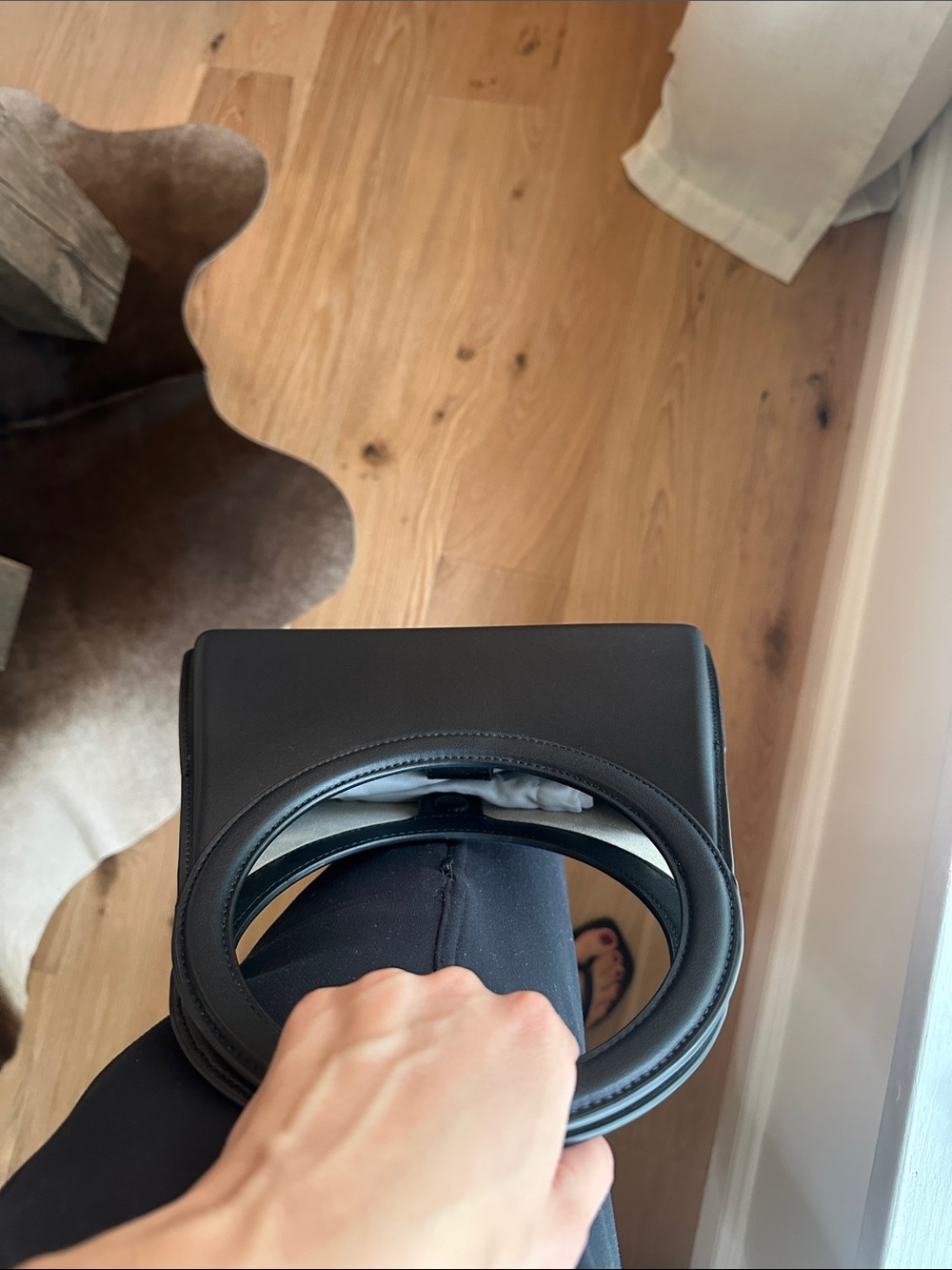 Charles & Keith Black Circular-Handle Mini Bag - Picture 3 of 5